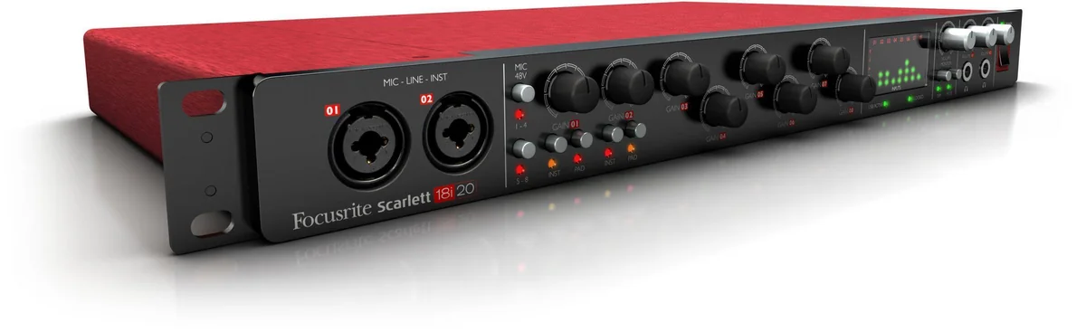 Soundcard Focusrite Scarlett 18i20 3rd Gen trong phòng thu