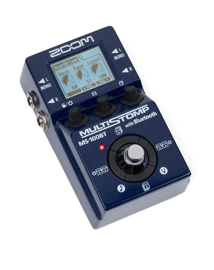 Zoom Pedal Guitar Bluetooth Zoom MS 100bt trong phòng thu