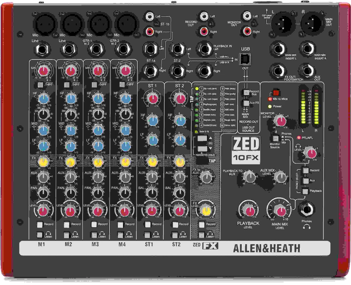 Allen & Heath Mixer Analog Allen & Heath Zed-10fx - hình 2