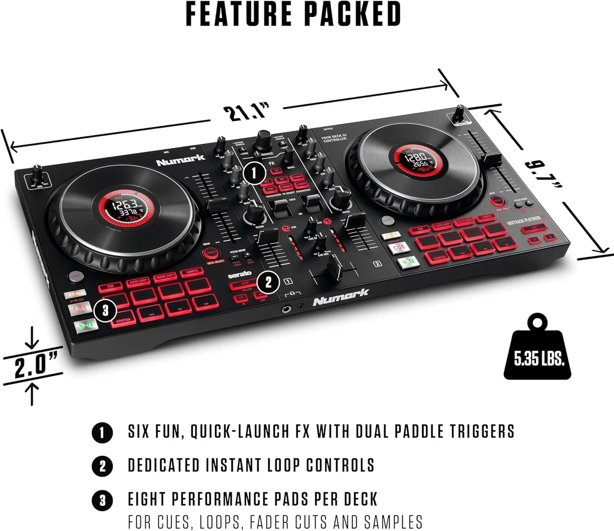 Bàn DJ Numark Mixtrack Platinum FX - hình 5