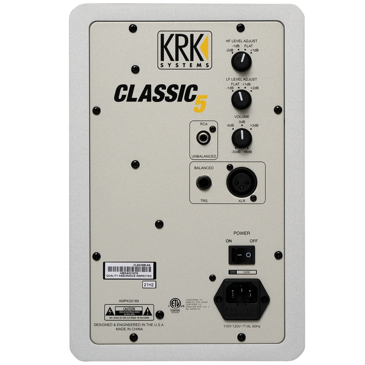 Loa kiểm âm KRK Classic 5 - Silver Black - mặt sau