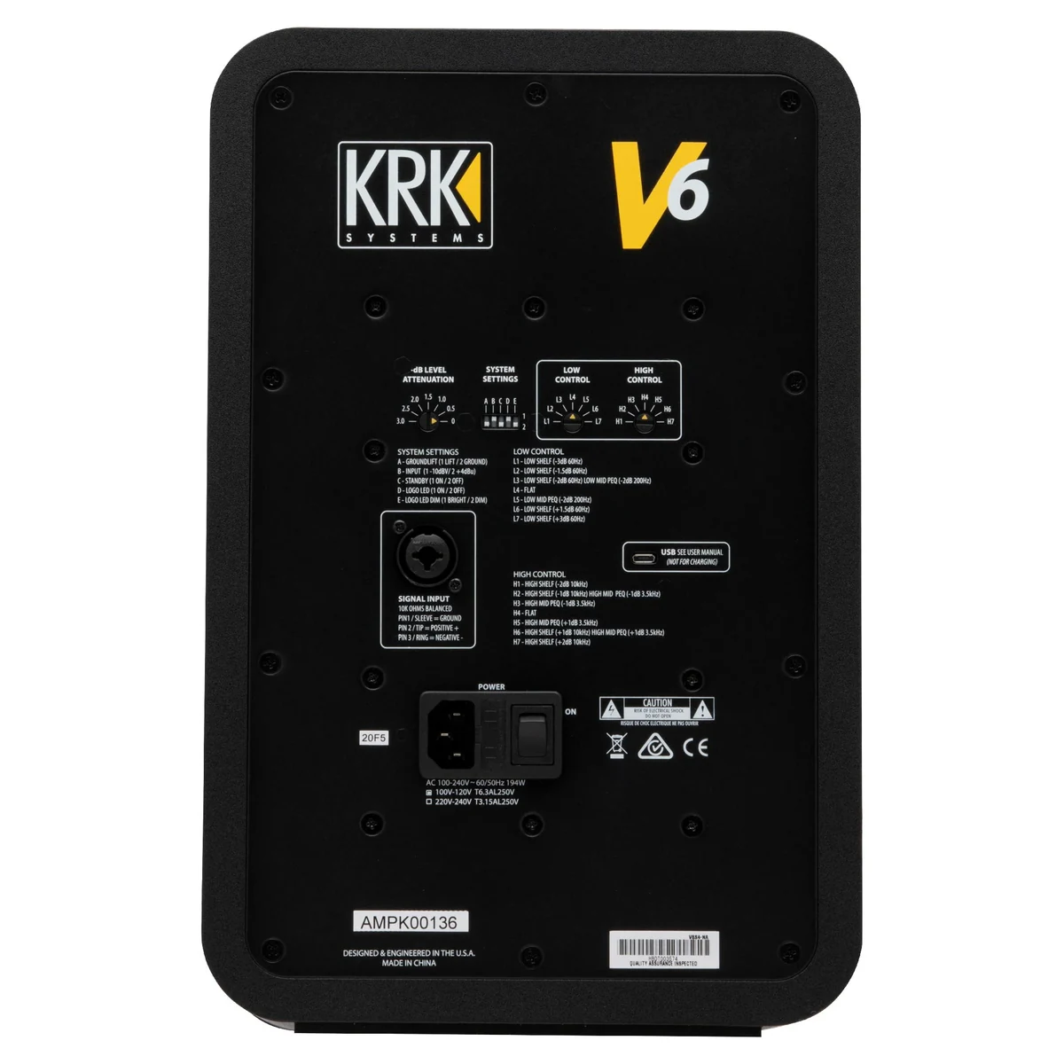 Loa kiểm âm KRK V6 S4 - mặt sau