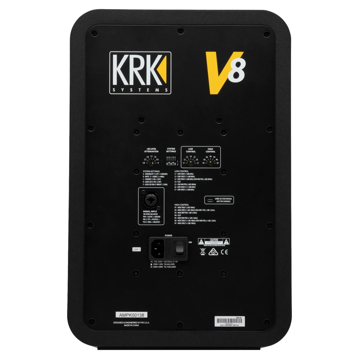Loa kiểm âm KRK V8 S4 - mặt sau