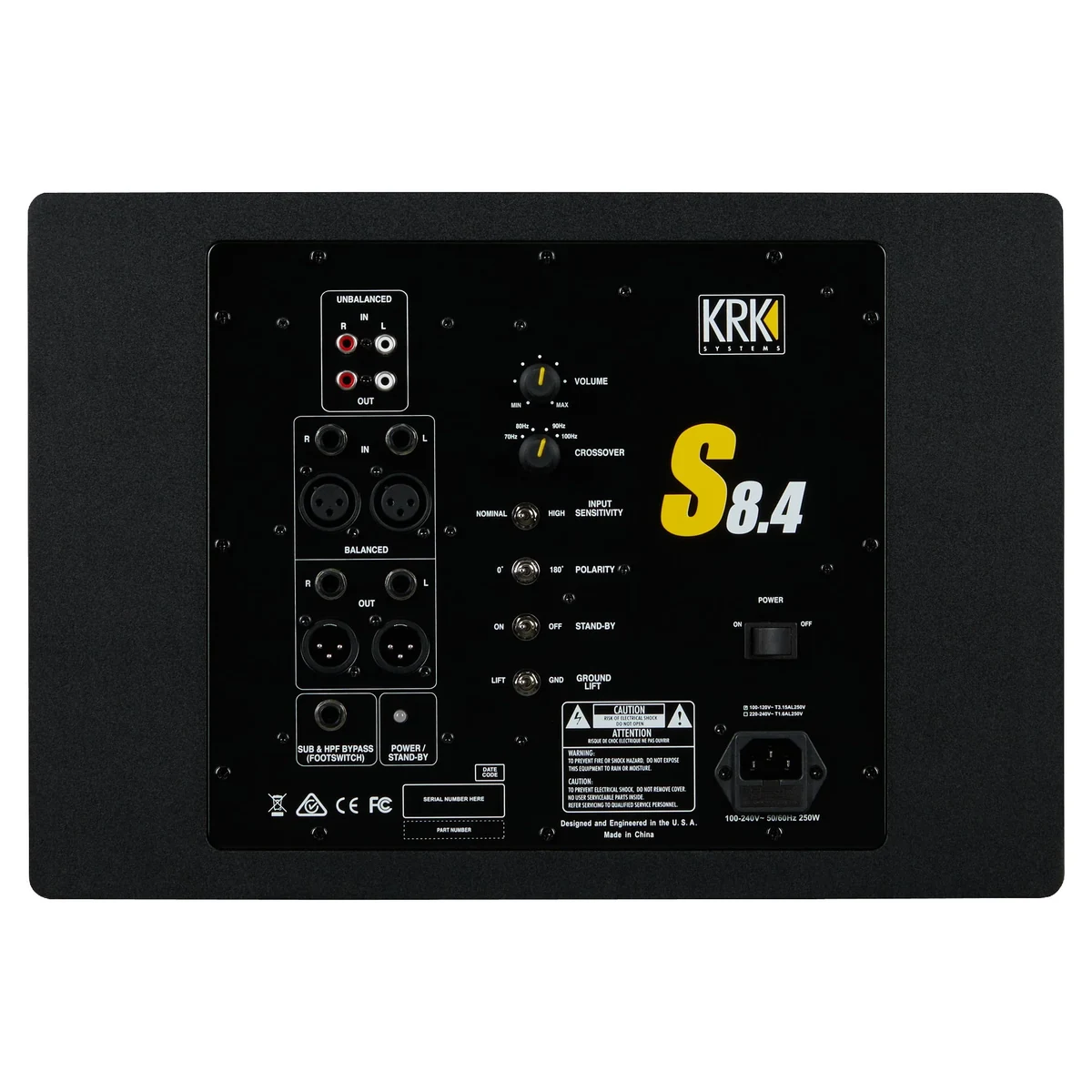 Loa Sub KRK S8.4 - mặt sau